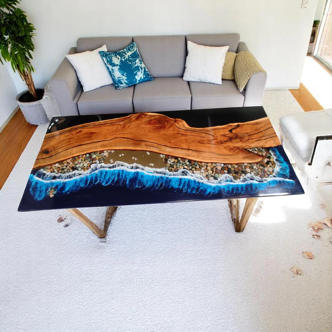 Amazing Ocean Wave-Inspired Epoxy Resin Tables : Unique Special Order 